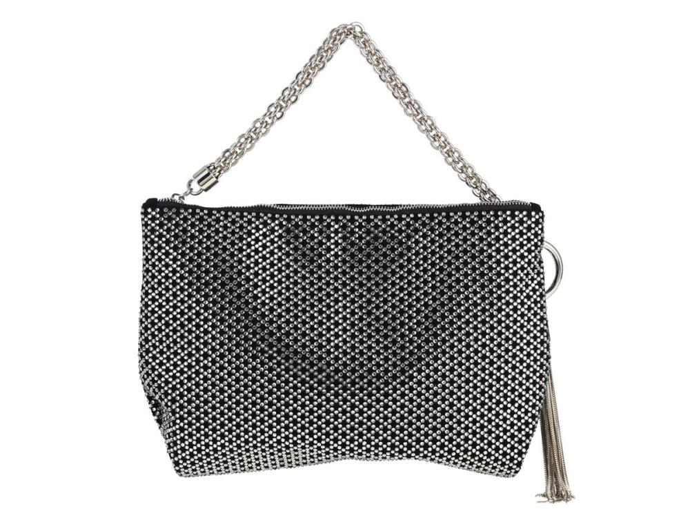 Accessories

Handbags

JIMMY CHOO, BAG, Callie Diamond Motif Crystal Hotfix on Suede Clutch Bag, silver synthetic crystals, black suede, 22x18x3 cm, certificate, care booklet, dustbag, original box. Very Good Condition.