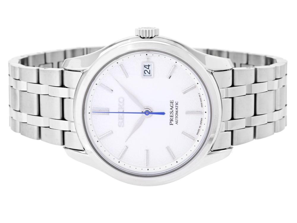 Watches

Seiko

SEIKO, Presage, Cal 4R35, Serial no. 976175, Ref no. SRPD97J1, Case no. 4R35-03L0, men´s wristwatch, 38 mm, steel, self winding, hardlex crystal, date, display caseback, original bracelet, folding clasp, approx. 2019, box, paper box.