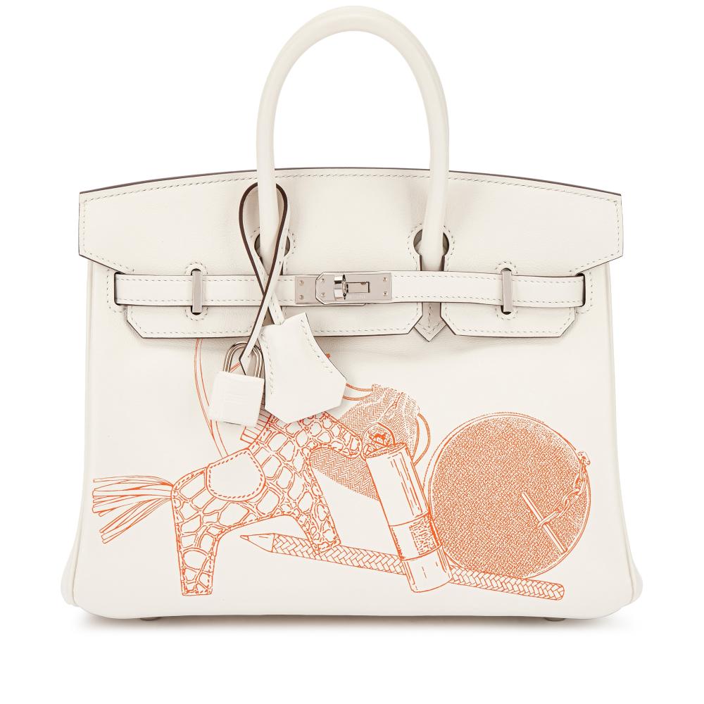 Hermès

Hermès Limited Edition White Swift In and Out Birkin 25 Palladium Hardware, 2023 and Twillies

愛馬仕限量版白色Swift小牛皮25公分In and Out柏金包，配鍍鈀金屬件，2023年及絲巾

Please note that Condition 12 of the Conditions of Business for Buyers is not applicable to this lot.