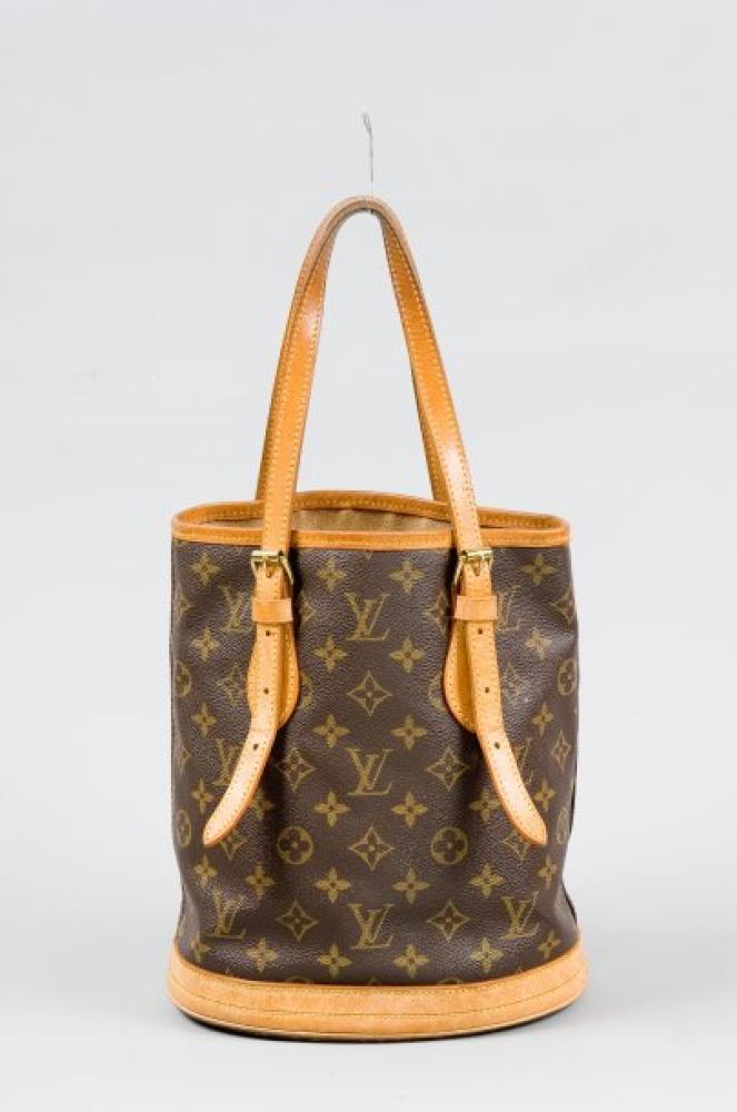 Louis VUITTON

Sac cabas Bucket en toile monogram et cuir naturel, double poignée