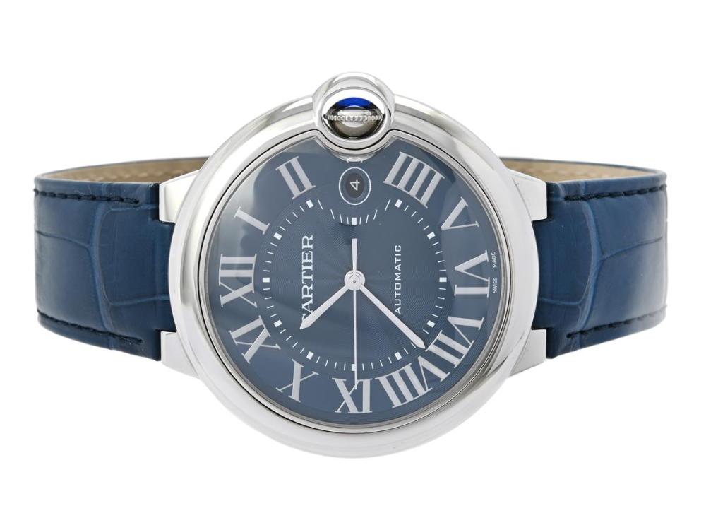 Watches

Cartier

CARTIER, Ballon bleu de Cartier, Cal 1847 MC, Ref no. WSBB0027, Serial no. 3765184574EY, men´s wristwatch, 42 mm, steel, self winding, sapphire crystal, date, integrated leather strap, folding clasp, certificate, August 2025, box, paper box.