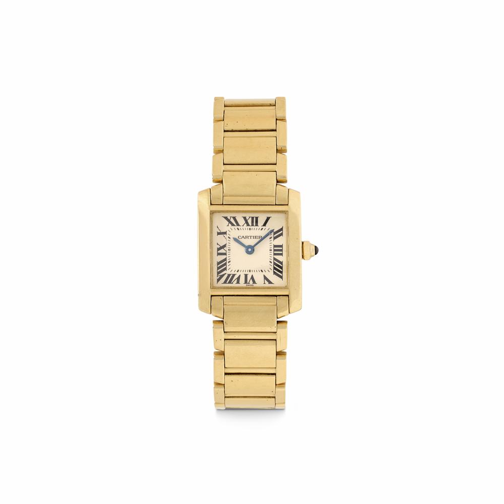 CARTIER MONTRE DE DAME ’TANK FRANÇAISE’ SAPHIR ET OR