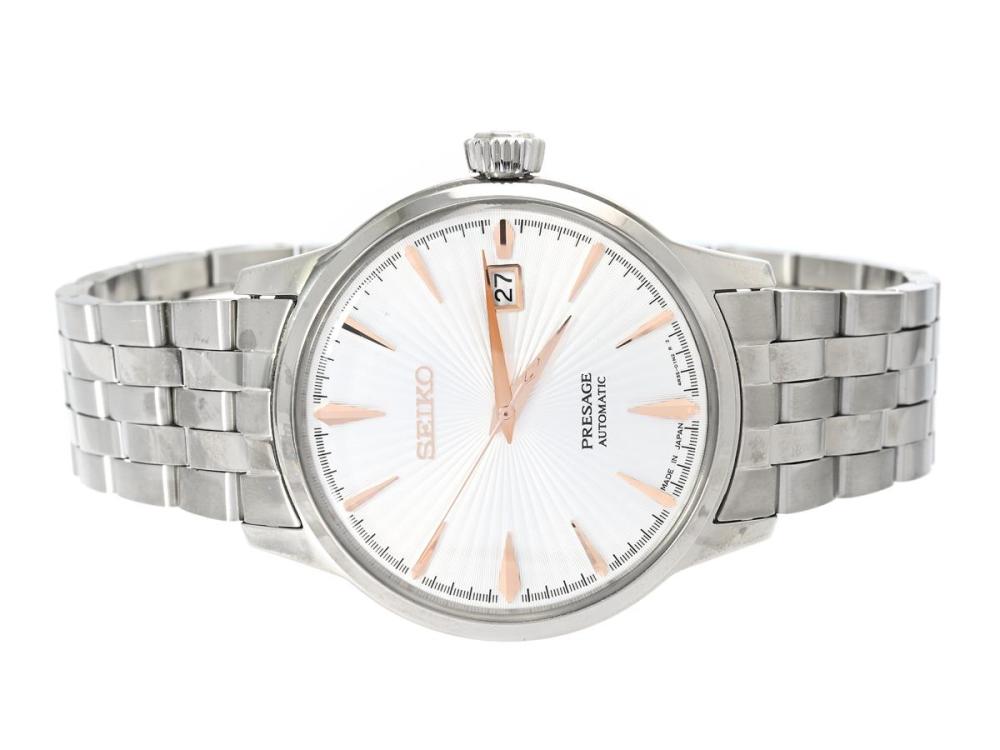 Watches

Seiko

SEIKO, Presage Cocktail, Cal 4R35B, Serial no. 800684, Ref no. SRPB47J1, Case no. 4R35-01T0, men´s wristwatch, 41 mm, steel, self winding, hardlex crystal, date, display caseback, original bracelet, folding clasp, approx. 2018, box, paper box.