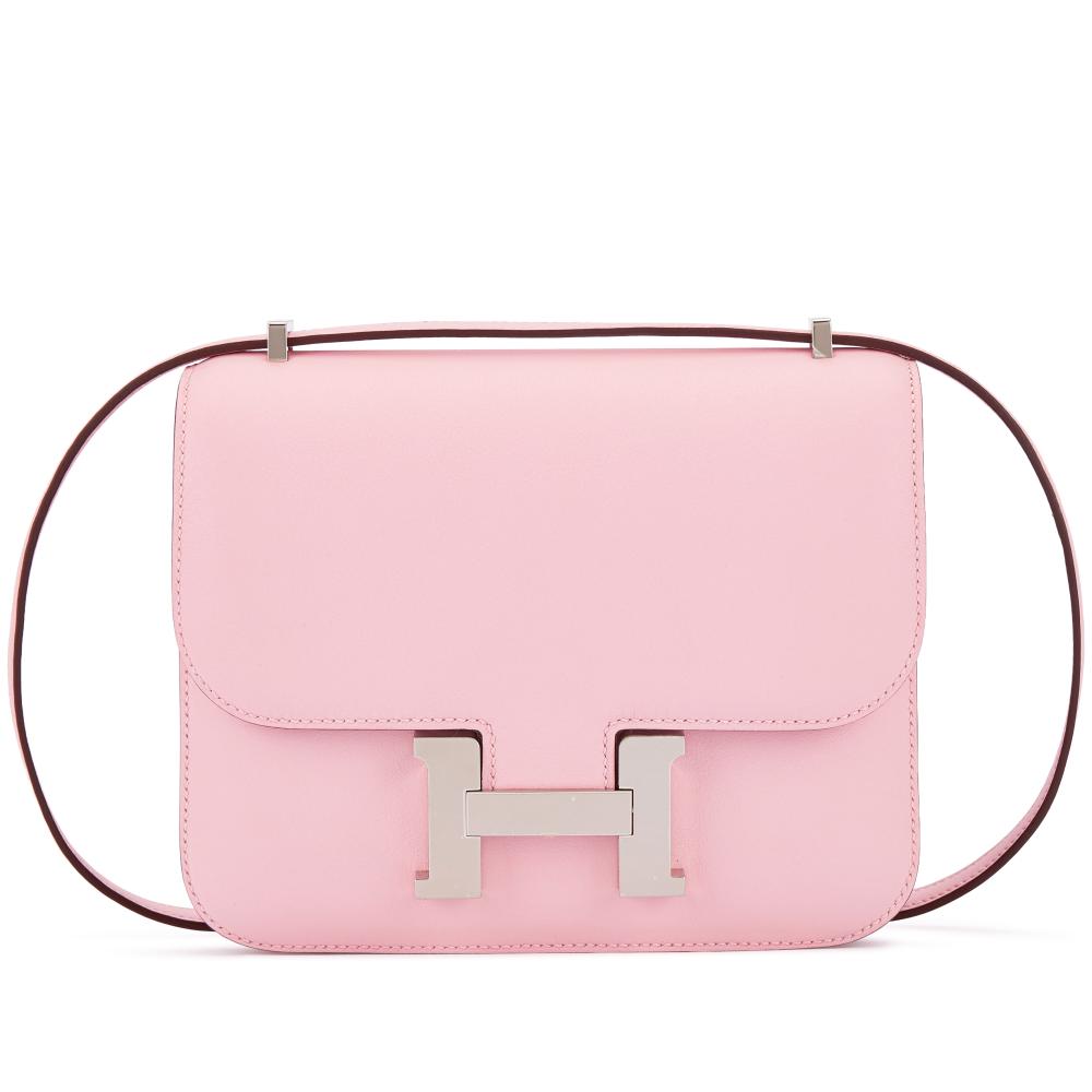 Hermès

Hermès Rose Sakura Swift Mini Constance 18 Palladium Hardware, 2024

愛馬仕櫻花粉紅色Swift小牛皮18公分迷你Constance包，配鍍鈀金屬件，2024年

Please note that Condition 12 of the Conditions of Business for Buyers is not applicable to this lot.