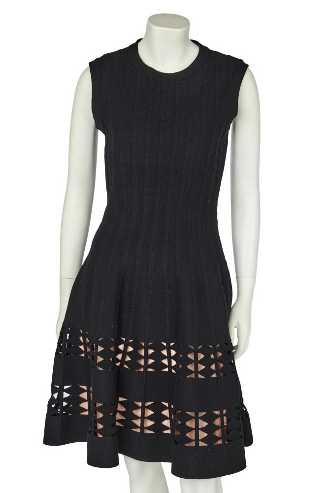 An Alaïa black wool jersey dress, 2010s

An Alaïa black wool jersey dress, 2010s

labelled, size 40, the bodice knit with wide, textured ribs, the flared skirt with geometric cut-out hem, bust 86cm, 34in; together with an Alaïa pink jersey underslip skirt, labelled, size 38, waist 71cm 28in (2)

Share this lot: