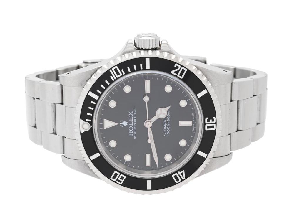 Watches

Rolex

ROLEX, Oyster Perpetual, Submariner (1000ft=300m), Ref no. 14060 M, Serial no. Z183057, Cal 3130, Movement no. 3 1130942, Case no. 2160, men´s wristwatch, 40 mm, steel, self winding, sapphire crystal (scratches), Fliplock bracelet, folding clasp, Ref no. 93150-MA12/501 B, certificate, September 2006, box, paper box.