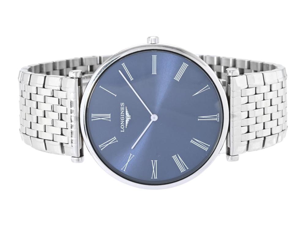 Watches

Longines

LONGINES, La Grande Classique, Serial no. 46844595, Ref no. L4.766.4.95.6, Case no. L4.766.4, men´s wristwatch, 37 mm, steel, quartz, sapphire crystal, original bracelet, folding clasp, Ref no. L600109504 W, approx. 2018.