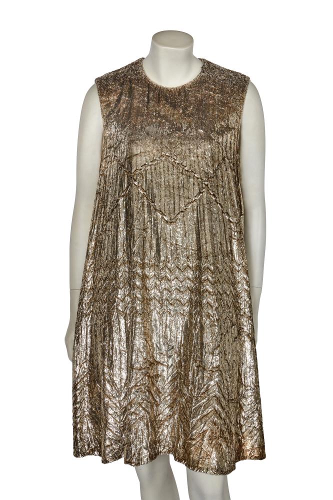 A Gianni Versace gold lurex velvet swing dress, circa 1994

A Gianni Versace gold lurex velvet swing dress, circa 1994

Couture labelled, the pile heat-treated to form vertical plissé pleats and horizontal chevrons, lined in taupe silk, bust 97cm 38in

Share this lot: