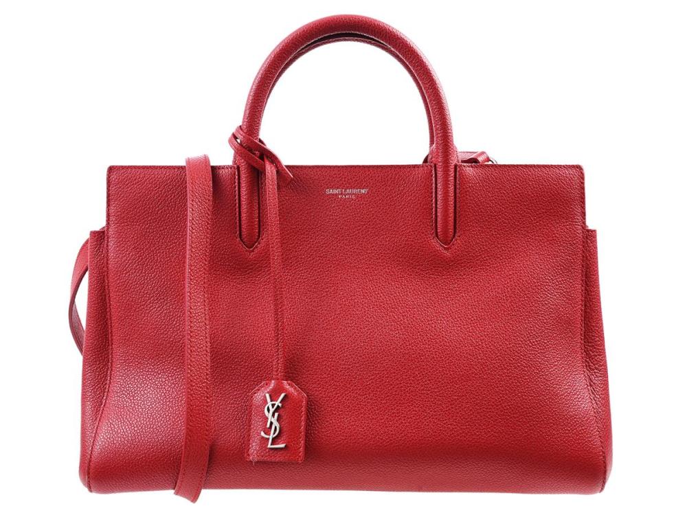 Accessories

Handbags

BAG, SAINT LAURENT, Small Cabas Rive Gauche, red calfskin, silver-tone hardware, 30x20x15 cm, certificate, dustbag.