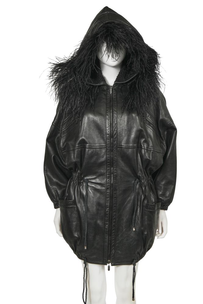 A Gianni Versace black lambskin coat, circa 1991

A Gianni Versace black lambskin coat, circa 1991

labelled, size 40, the detachable hood trimmed in black ostrich plumes, with atrakhan collar, gathered waist, cuffs and hem, vent and patch pockets, drawstring waist and hem, quilted lining, chest 122cm 48in

Share this lot:
