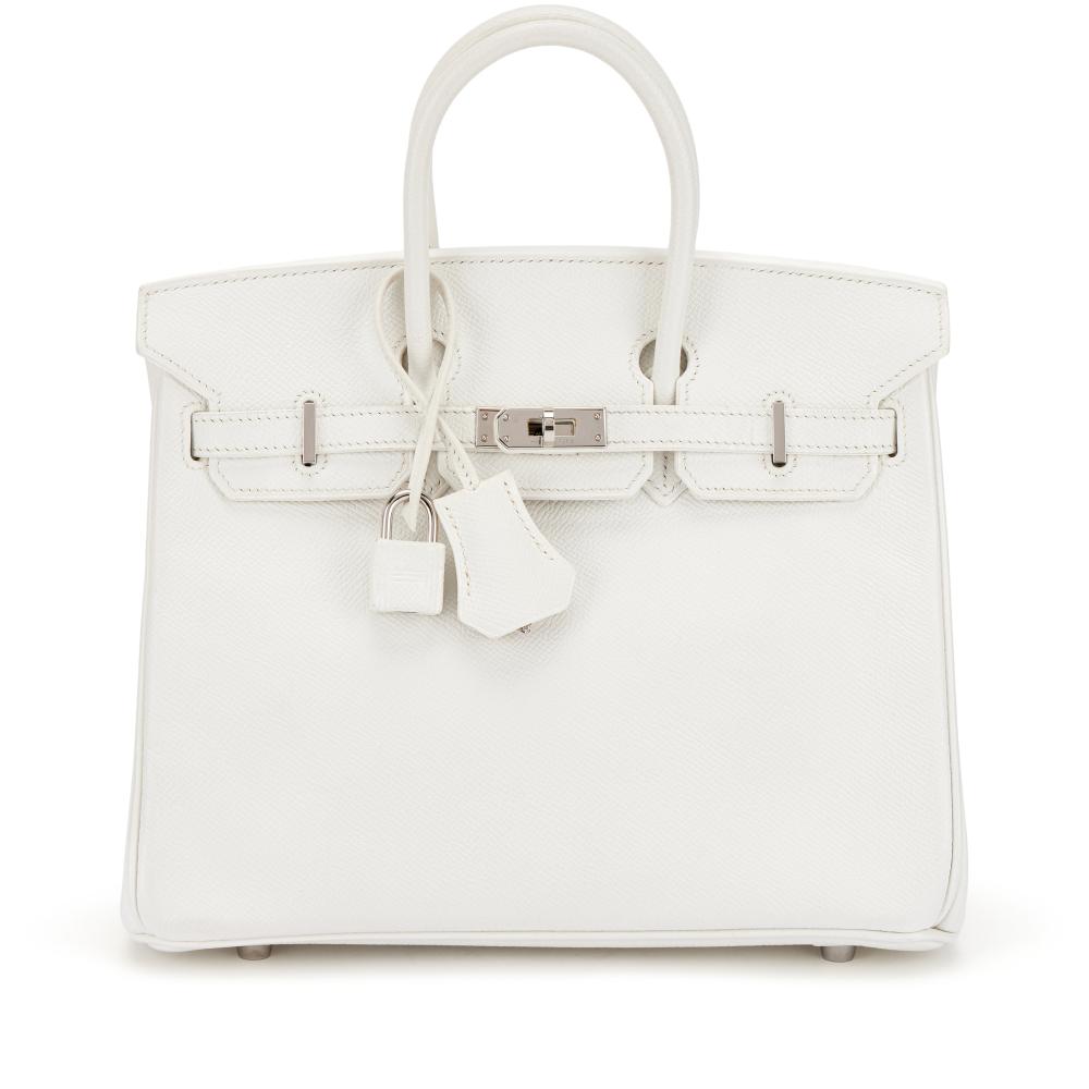 Hermès

Hermès White Epsom Birkin 25 Palladium Hardware, 2008

愛馬仕白色Epsom小牛皮25公分鉑金包，配鍍鈀金屬件，2008年

Please note that Condition 12 of the Conditions of Business for Buyers is not applicable to this lot.