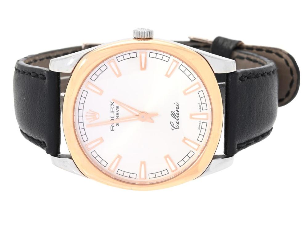 Watches

Rolex

ROLEX, Geneve, Cellini Danaos, Ref no. 4243, Serial no. D773049, Cal 1602, Movement no. E069731, Case no. 4243, men´s wristwatch, 38 mm, 18K gold/white gold, manual winding, sapphire crystal, leather strap, folding clasp in 18K white gold, Ref no. 24809-EO, approx. 2007.