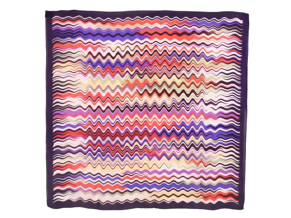 Accessories

Scarves

SCARF, MISSONI, 100% chiffon, 84x82 cm, purple, red, green, beigem, black, brown, pulled threads.