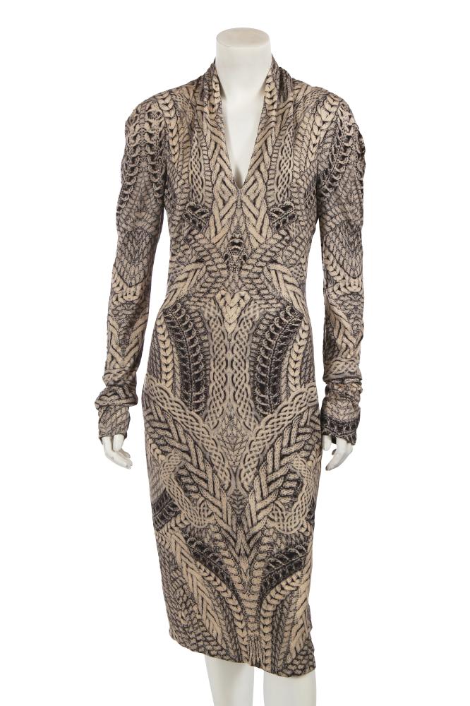 An Alexander McQueen printed modal jersey dress, pre-fall 2010

An Alexander McQueen printed modal jersey dress, pre-fall 2010

labelled, size 44, printed with cableknit designs, with V-neckline, bust approx 86cm 34in

Share this lot:
