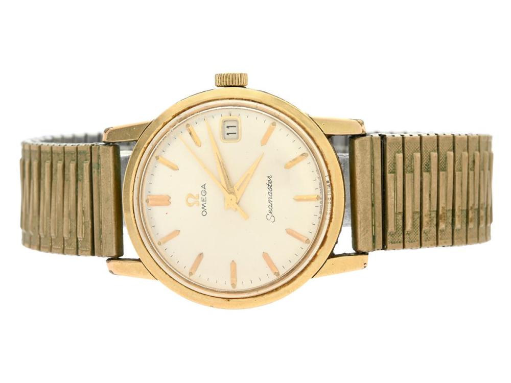 Watches

Omega

OMEGA, Seamaster (-T Swiss Made T-), Cal 610, Serial no. 21539928, Ref no. JD 136.005, Case no. 136.005 (SGR), men´s wristwatch, 33 mm, gold plated (40 micron, skadad), manual winding, plastic crystal, date, approx. 1964, metal bracelet not original.
