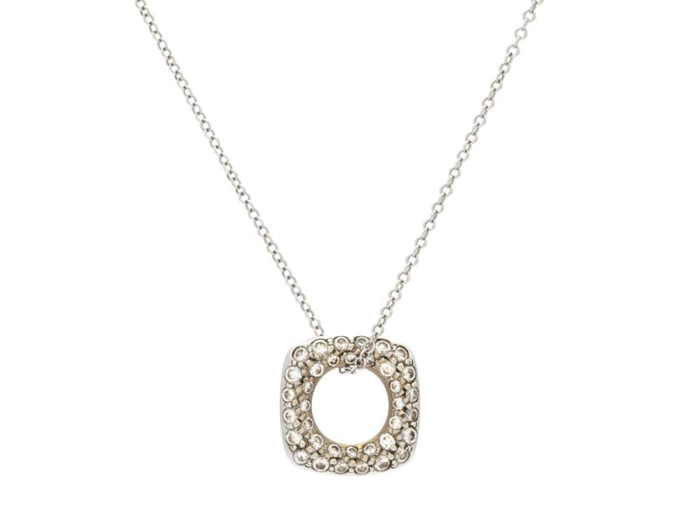 Jewellery

Pendant/Chain

TIFFANY & CO, pendant with chain, 18K white gold, brilliant cut diamonds approx. 0,30 ctw, approx. TW/VS-SI, length 42 cm, weight 3,3 g.
