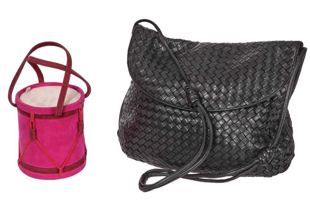 A Bottega Veneta intrecciato leather shoulder bag, 1990s

A Bottega Veneta intrecciato leather shoulder bag, 1990s

labelled to the interior, of black woven leather with curved opening flap, long knotted cross-body strap, approx 38x33cm,15x13in; together with a Nina Ricci pink suede novelty bag, 1980s, in the shape of a small drum, labelled to the interior with a note explaining that the piece is limited edition, approx 15.5x13cm, 6x5in (2)

Share this lot: