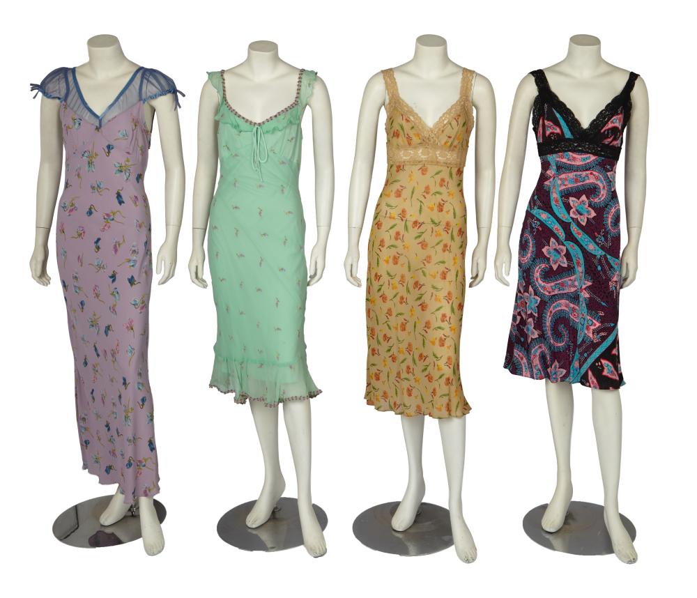 A large group of designer summer dresses and separates, 1990s

A large group of designer summer dresses and separates, 1990s

all labelled, eight dresses, including: a Ralph Lauren bias-cut floral print chiffon dress, size 8, bust 86cm 34in; a Ralph Lauren watercolour-floral print dress with a halter neck, size 86cm 34in; four Betsy Johnson printed dresses, size M; a Missoni yellow crochet dress; an Emilio Pucci printed chiffon blouse; and others, average bust 86cm 34in (12)

Share this lot: