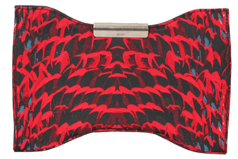 An Alexander McQueen red and black feather-weave clutch bag, ’The Horn of Plenty’ collection, Autumn-Winter 2009-10

An Alexander McQueen red and black feather-weave clutch bag, ’The Horn of Plenty’ collection, Autumn-Winter 2009-10

stamped to metal clasp at exterior and interior, the bow-tie shaped clutch of red, black and blue silk woven with abstract birds, 33x21cm 12.5x8in

Share this lot: