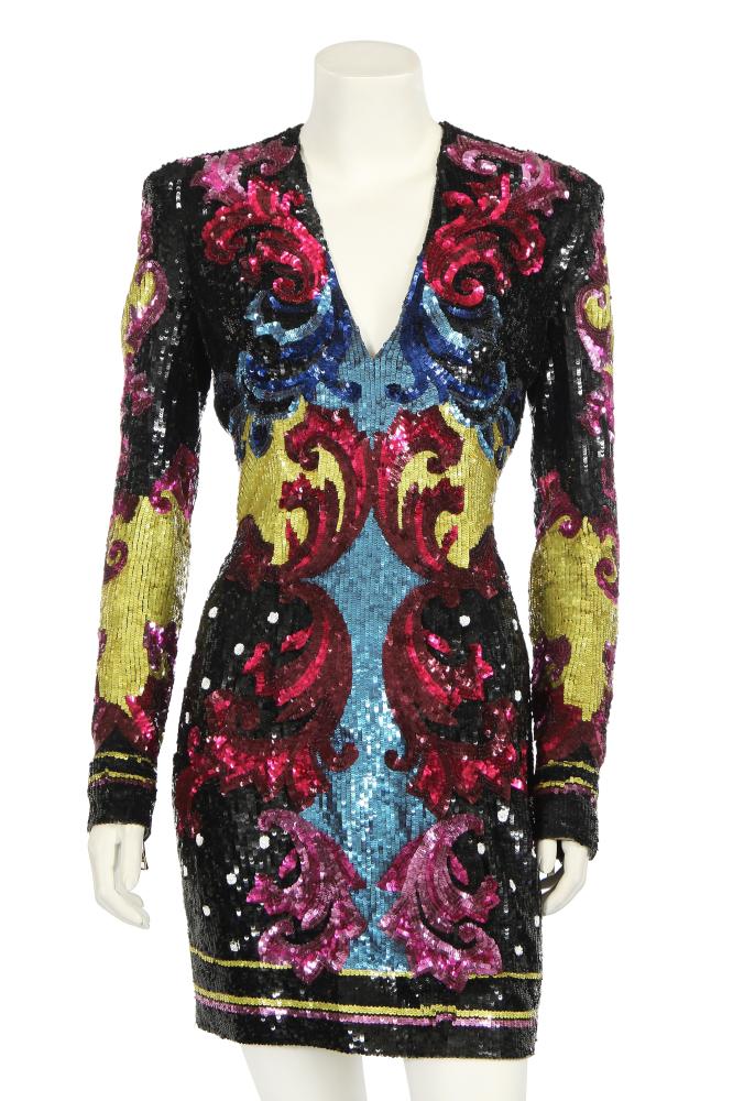 A Balmain by Olivier Rousteing multicoloured sequined mini dress, Pre-Fall 2020

A Balmain by Olivier Rousteing multicoloured sequined mini dress, Pre-Fall 2020

labelled, size 38, the mesh ground entirely covered with coloured sequins forming bright acanthus scrolls, with padded shoulders, gilt zip closures to back and cuffs, bust 97cm 38in

Share this lot: