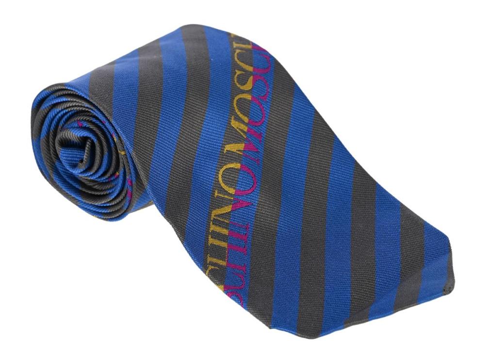 Accessories

Ties

TIE, MOSCHINO, 100% silk, blue, grey, purple, yellow, width 9 cm, signs of wear.