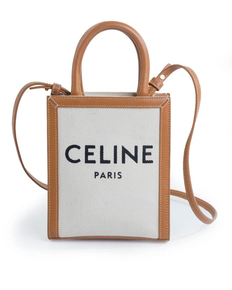 Description
Celine.

Cabas Tote, 2020, of natural canvas with tanned leather trim, detailed with detachable straps, comes with the bag only 

Width x Height x Depth: 16.5 x 20 x 3.5 cm