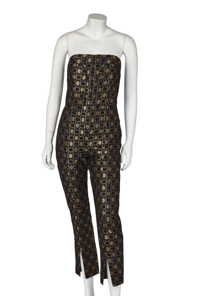 An Alexander McQueen by Sarah Burton honeycomb brocade jumpsuit, Spring-Summer 2013

An Alexander McQueen by Sarah Burton honeycomb brocade jumpsuit, Spring-Summer 2013

labelled, size 40, with strapless corseted bodice adorned with curves of black piping, bust approx 86cm 34in, waist 66cm 26in

Share this lot: