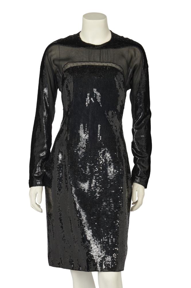 A Geoffrey Beene black sequined cocktail dress, Autumn-Winter 1990-91

A Geoffrey Beene black sequined cocktail dress, Autumn-Winter 1990-91

labelled and Saks label, the curved apron-shaped sequined front edged in lace with sheer chiffon upper bodice and sleeves panels, the neckline and central sleeve panels formed from shimmering black plush, bust approx 86cm 34in, waist 76cm 30in

Share this lot: