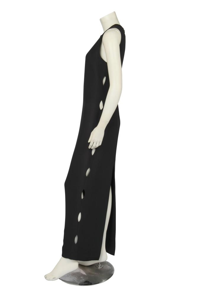 A Gianni Versace black rayon cut-out evening gown, Spring-Summer 1994

A Gianni Versace black rayon cut-out evening gown, Spring-Summer 1994

labelled, size 42, with almond-shaped cut-outs along side seams, kick split to rear hem, bust 91cm 36in

Share this lot: