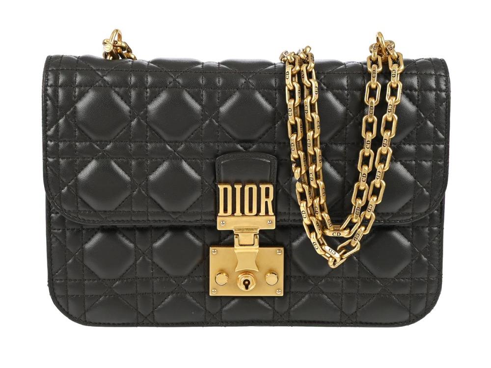 Accessories

Handbags

BAG, CHRISTIAN DIOR, Dioraddict Flap Bag, dark brown quilted lambskin, gold-tone hardware, 24x16x5 cm, marked 08-BO-0168, year 2018, receipt from 2019, dustbag, box.