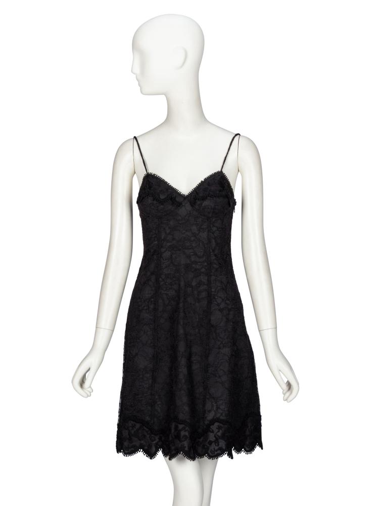 Rochas, Black Lace Slip Dress



Slip dress in black cotton-blend lace. Sweetheart neckline with spaghetti straps. Slightly flared silhouette. Mid-thigh length skirt with scalloped hem. Invisible zipper closure at side bodice. Fully lined.

Label: Rochas
Size Label: 38
Style/Serial No.: Unmarked
Date: 2000’s-2010’s
Country of Origin: France

Approximate Measurements:
Shoulders: 11“
Chest: 28“
Waist: 28“
Hips: 36“
Length (neckline to hem): 31“


Property from an Atherton, California Estate

This lot is located in Chicago.