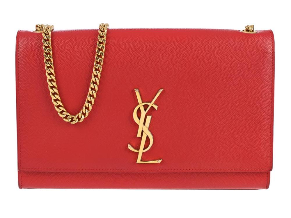 Accessories

Handbags

SAINT LAURENT, BAG, Medium Kate, red Grain de Poudre calfskin, gold-tone hardware, 24x15x5 cm, dustbag. Very Good Condition.