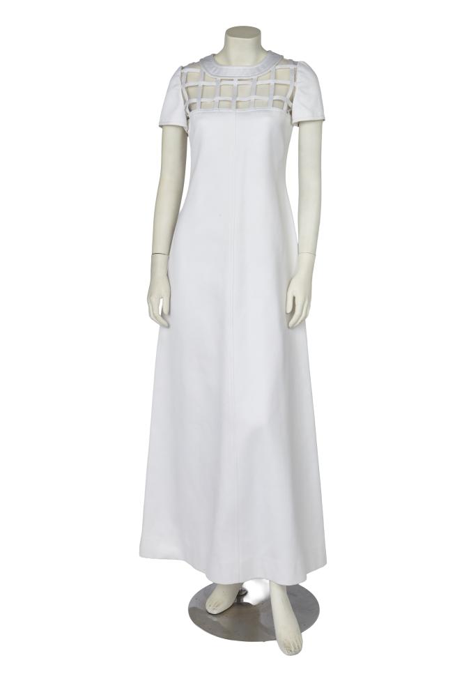An André Courrèges white satinised cotton maxi dress, 1970s

An André Courrèges white satinised cotton maxi dress, 1970s

Couture Future labelled, no 039444, size a, the white tulle yoke with satin lattice, short sleeves, bust approx 81cm 32in, waist 71cm 28in

Share this lot: