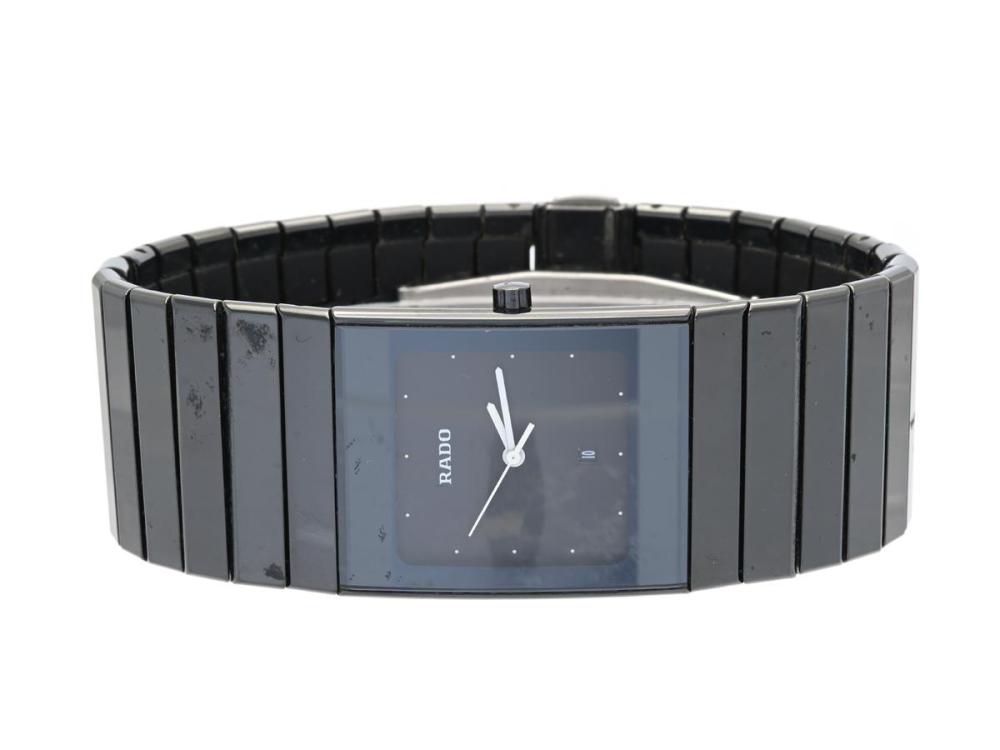 Watches

Rado

RADO, DiaStar, Ceramica, Serial no. 34954004, men´s wristwatch, 27 x 32 mm, high-tech ceramica, quartz, sapphire crystal, date, defect (not working, needs overhaul), integrated original bracelet, folding clasp, Ref no. 03984, certificate (not complete), approx. June 1992, box (damaged).
