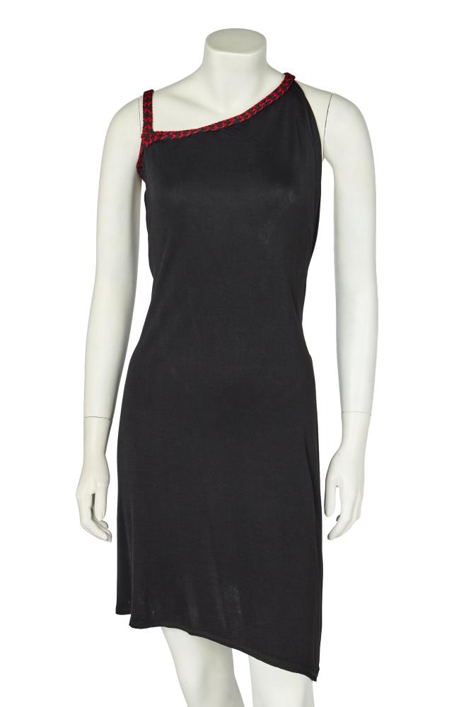 An Alexander McQueen black jersey mini dress, ’Eye’ collection, Spring-Summer 2000

An Alexander McQueen black jersey mini dress, ’Eye’ collection, Spring-Summer 2000

narrow yellow on black label, asymmetrically cut with a black and red nylon braid neckline and strap finished with a silver-tone swivel clasp, bust approx 81cm 32in

Share this lot: