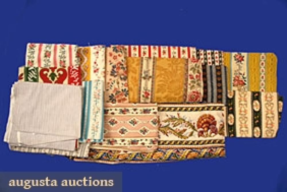 PRINTED COTTON FABRIC SAMPLES, 20th C

Approximately 19 pieces, all w/ stripes & mostly florals, good-excellent.		
Bid Online
Price Realized: $126.50Category:FabricEra:1890-1920
11.7026.849.104