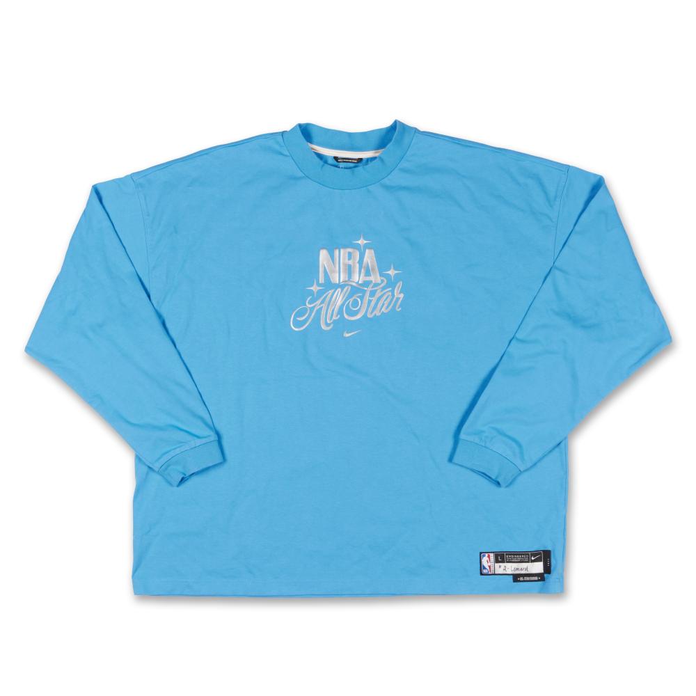 Kawhi Leonard Game Issued 2026 ’NBA All-Star Game’ Warmup Top | Probable Wear

NIKE, NIKE WARMUP SHIRT

This ’All-Star Edition’ top was issued to Kawhi Leonard on February 15, 2026, during the 75th NBA All-Star Game.

The 75th NBA All-Star Game took place on February 15, 2026, at the Intuit Dome, marking the first All-Star Game at the venue and a record seventh time the Los Angeles area has welcomed the league’s midseason showcase. Presented by the Los Angeles Clippers, the 2026 edition featured a three-team, round-robin format with two American squads, Team Stars and Team Stripes, and an international roster, Team World. The uniforms incorporated an LA-inspired script, seven stars honoring the city’s seven All-Star Games, and each player’s national flag at the back neckline.

Drafted in 2011, Kawhi Leonard quickly rose to star status during the 2013-2014 season, winning the NBA Finals MVP award during the San Antonio Spurs Championship run. During that series, Leonard averaged 12.8 points per game, 2 assists per game, 6.2 rebounds and 1.7 steals per game. Kawhi played in San Antonio until the 2018-2019 season, winning 2 Defensive Player of the Year Awards during his tenure with San Antonio.

In 2019, Leonard repeated as NBA Finals MVP with the Toronto Raptors, leading the franchise to their first-ever NBA Championship. His playoff performance that year is probably best remembered by his buzzer-beater in Game 7 of the Eastern Conference Semifinals against the Philadelphia 76ers. Leonard would only play one season for the Raptors, before joining the LA Clippers where he currently resides.

At the time of cataloging, Leonard has career averages of 20.5 points, 6.4 rebounds and 3.1 assists per game. He is a six-time NBA All-Star and three-time First Team All-NBA selection.