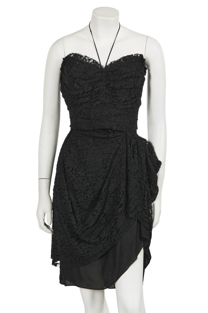 A Dolce & Gabbana black lace strapless mini dress, probably 2000s

A Dolce & Gabbana black lace strapless mini dress, probably 2000s

labelled, size 46, with ruching to bodice, internal boned corset, sweetheart neckline, the front hem raised and gathered at the left hip, black georgette under-skirt, bust 81cm 32in

Share this lot:
